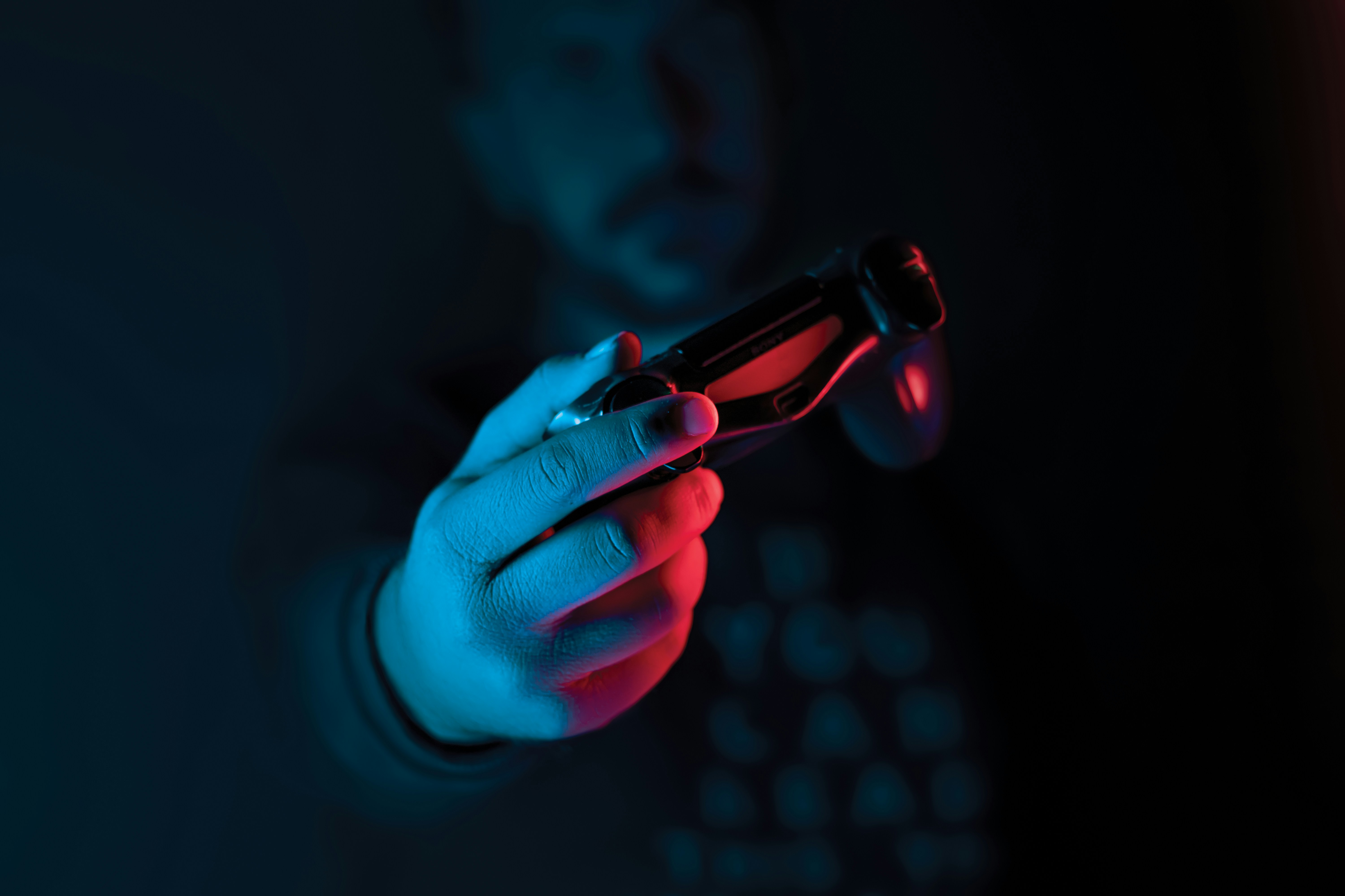 Gamer with headphones